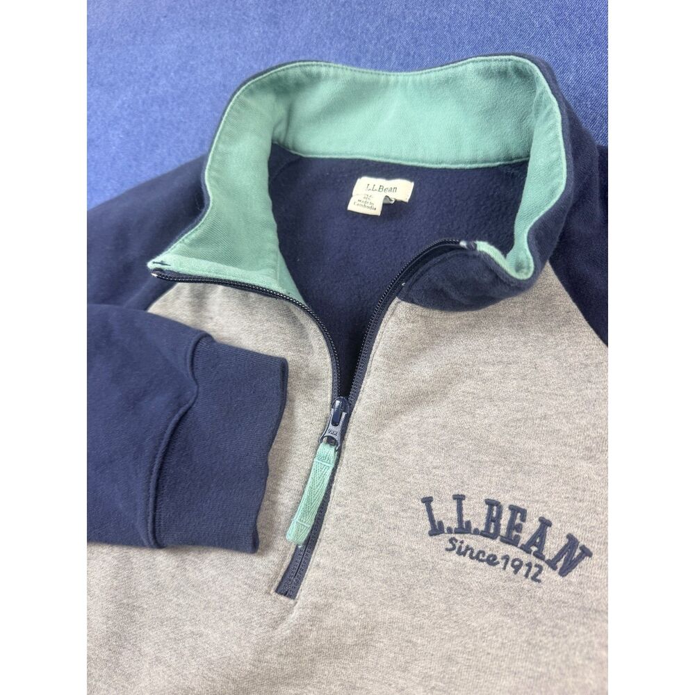 L.L. Bean Heritage 1912 Varsity 1/4 Zip Pullover Sweatshirt Size XL Regular